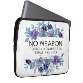 Isaiah 54:17 No Weapon Christlich Scripture Floral Laptopschutzhülle (Vorne Rechts)