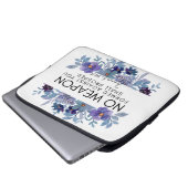 Isaiah 54:17 No Weapon Christlich Scripture Floral Laptopschutzhülle (Vorne Knopf)