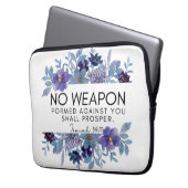 Isaiah 54:17 No Weapon Christlich Scripture Floral Laptopschutzhülle (Vorderseite Links)