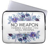 Isaiah 54:17 No Weapon Christlich Scripture Floral Laptopschutzhülle (Vorderseite)