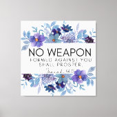 Isaiah 54:17 No Weapon Christlich Scripture Floral Leinwanddruck (Vorderseite)