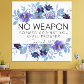 Isaiah 54:17 No Weapon Christlich Scripture Floral Leinwanddruck (Insitu (Wohnzimmer))