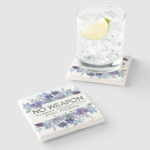 Isaiah 54:17 No Weapon Christlich Scripture Floral Steinuntersetzer (Seitenansicht)