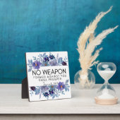 Isaiah 54:17 No Weapon Christliche Lila Blüte Fotoplatte (InSitu)