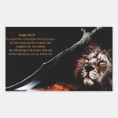 Isaiah 54:17 rechteckiger aufkleber (Vorderseite)