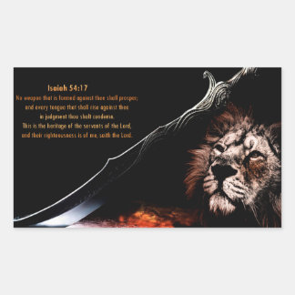 Isaiah 54:17 rechteckiger aufkleber