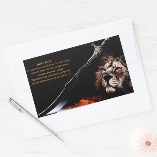 Isaiah 54:17 rechteckiger aufkleber (Umschlag)