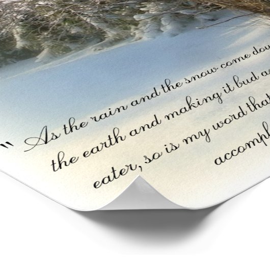 Isaiah 55:10-11 poster (Ecke)