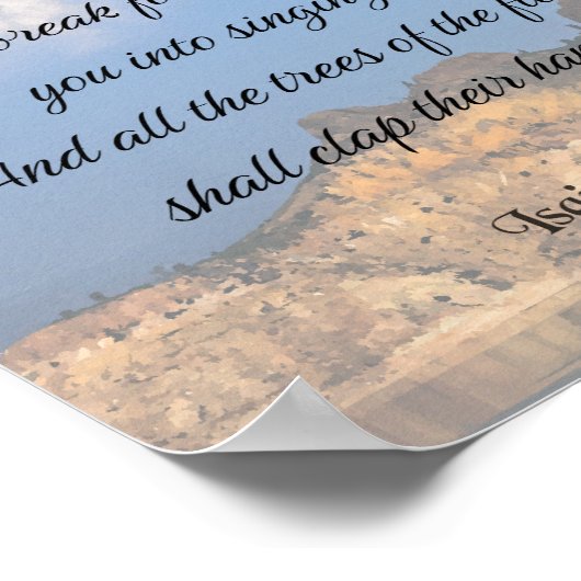 Isaiah 55:12, Bibelverse Poster (Ecke)