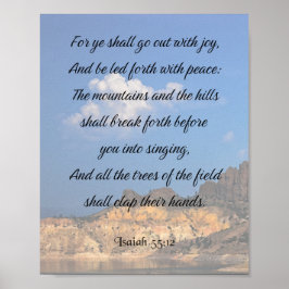 Isaiah 55:12, Bibelverse Poster