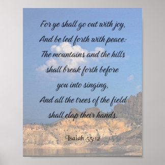 Isaiah 55:12, Bibelverse Poster