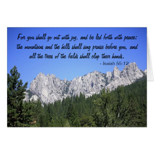 Isaiah 55:12 - Karte & Umschlag