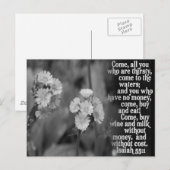 ISAIAH 55:1 BIBLE SCRIPTURE FAVORITE POSTKARTE (Vorne/Hinten)