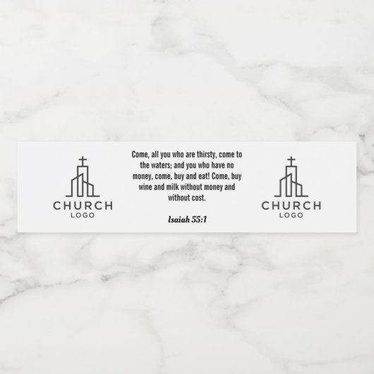 Isaiah 55:1 Wasserzeichen Wasserflaschenetikett (Einzelnes Label)