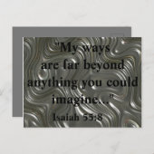 Isaiah 55:8 Leistungsstarkes Bibelangebot Postkarte (Vorne/Hinten)