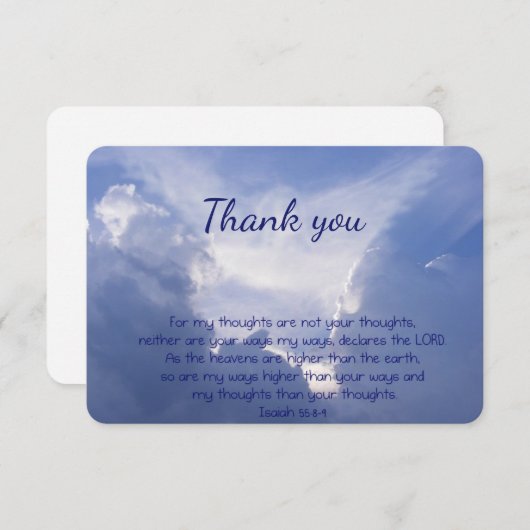 Isaiah 55 Bible Scripture Dank Chrisian Custom T Dankeskarte (Vorne/Hinten)