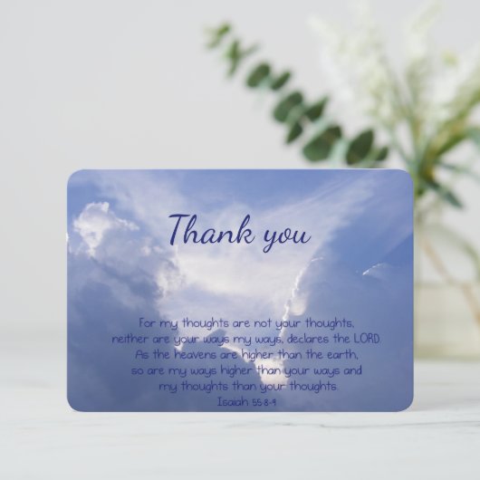 Isaiah 55 Bible Scripture Dank Chrisian Custom T Dankeskarte (Stehend Vorderseite)