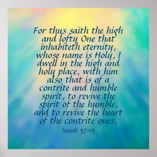 Isaiah 57:15 poster (Vorne)