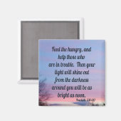 Isaiah 58:10 magnet (Vorderseite/Rückseite)