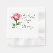 Isaiah 58:11 Blume Abschluss Bible Verse Serviette (Vorderseite)