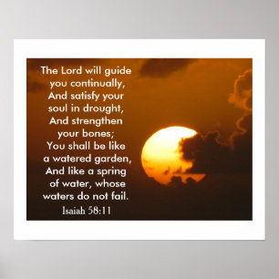 Isaiah 58:11 - Kunstposter Poster