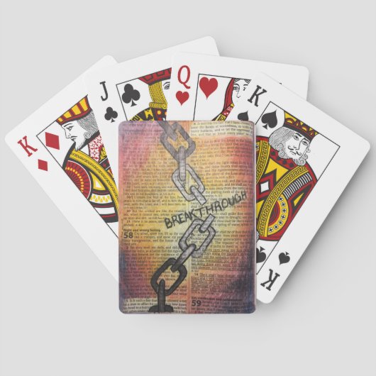 Isaiah 58:5-6 - "Durchbruch" Spielkarten (Rückseite)