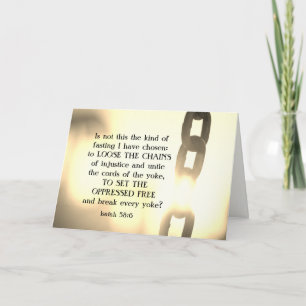 Isaiah 58:6 Eine Art Fasten, die ich ausgewählt ha Karte