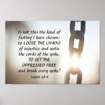 Isaiah 58:6 Eine Art Fasten, die ich ausgewählt ha
