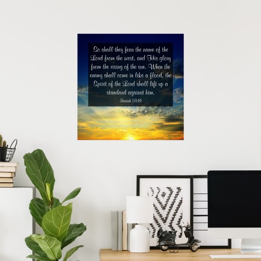 Isaiah 59:19 Poster (Heimbüro)