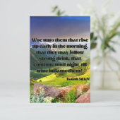 Isaiah 5:11 KJV Bible Scripture Pic Greeting Karte (Stehend Vorderseite)