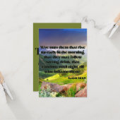 Isaiah 5:11 KJV Bible Scripture Pic Greeting Karte (Vorderseite/Rückseite Beispiel)