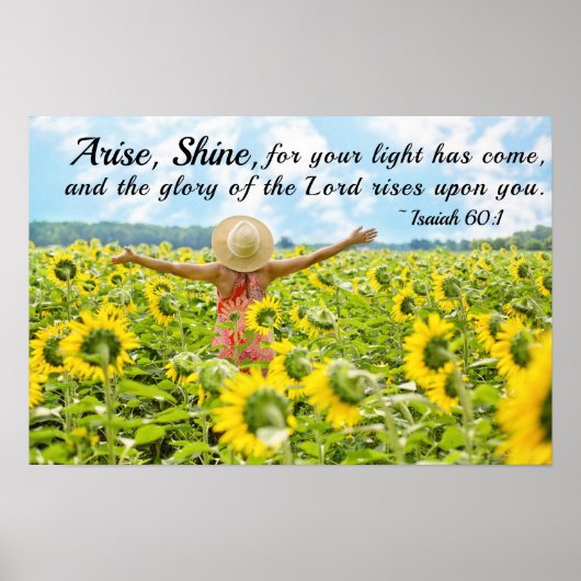 Isaiah 60:1 Ankunft Shine für Ihr Licht ist gekomm Poster (Vorne)