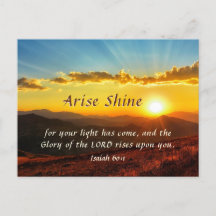 Isaiah 60:1 Ankunft Shine Ihr Licht ist gekommen B