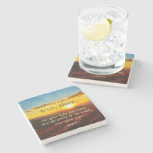 Isaiah 60:1 Ankunft Shine Ihr Licht ist gekommen B Steinuntersetzer (Seitenansicht)