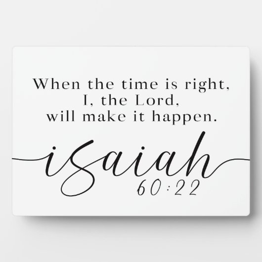 Isaiah 60:22 Bauernhaus Bibelschrift Fotoplatte (Vorderseite)