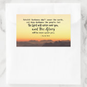 Isaiah 60:2 Dunkelheit soll die Erdbibel bedecken Rechteckiger Aufkleber (Tasche)