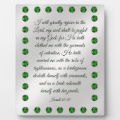 Isaiah 61:10 Plaque Fotoplatte (Vorderseite)