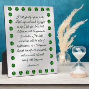 Isaiah 61:10 Plaque Fotoplatte