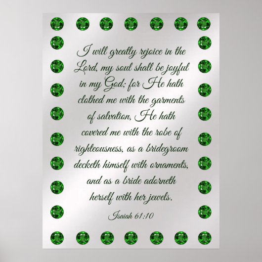 Isaiah 61:10 Poster (Vorne)