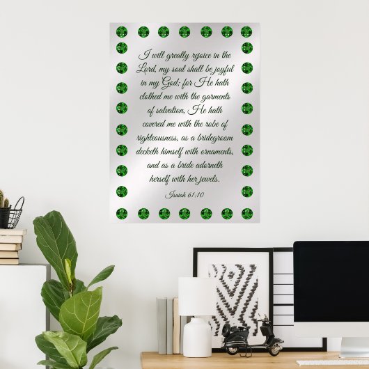 Isaiah 61:10 Poster (Heimbüro)
