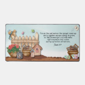 Isaiah 61:11 Garden Faith Verse Blue Sky Design Schreibtischunterlage (Vorderseite)