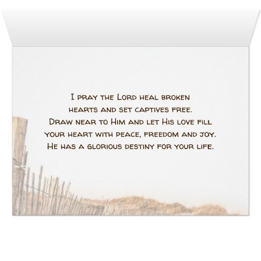 Isaiah 61:1,3 Bind up the brokenhearted, Card (Innenansicht Horizontal (Unten))