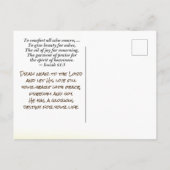 Isaiah 61:1,3 Binden Sie das zerbrochene Herz, Sch Postkarte (Rückseite)