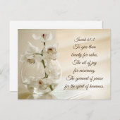 Isaiah 61:3 Beauty for Ashes Bible Verse Orchid Postkarte (Vorne/Hinten)