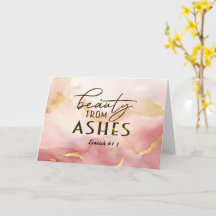 Isaiah 61 3 Schönheit von Ashes Bible Verse Pink