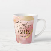Isaiah 61 3 Schönheit von Ashes Bible Verse Pink Milchtasse (Rechts)