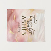 Isaiah 61 3 Schönheit von Ashes Bible Verse Pink Wandteppich (Vorderseite (Horizontal))