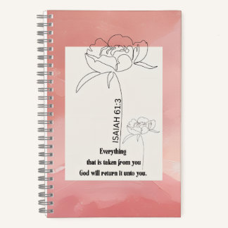 Isaiah 61:3 Spiral Notebook  Notizblock
