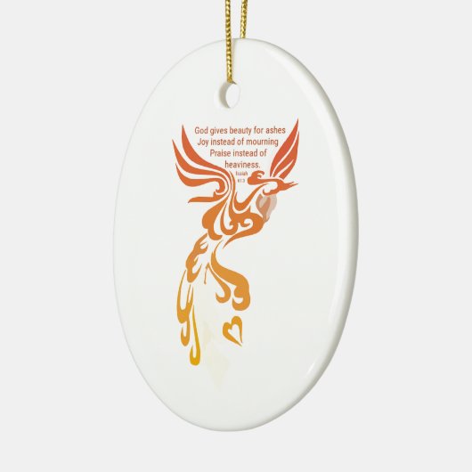 Isaiah 61 Phoenix Oval Keramik Ornament (Links)