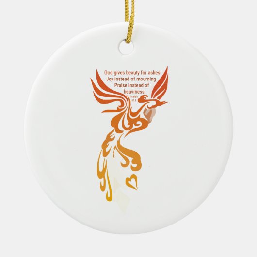 Isaiah 61 Phoenix Oval Keramik Ornament (Vorne)